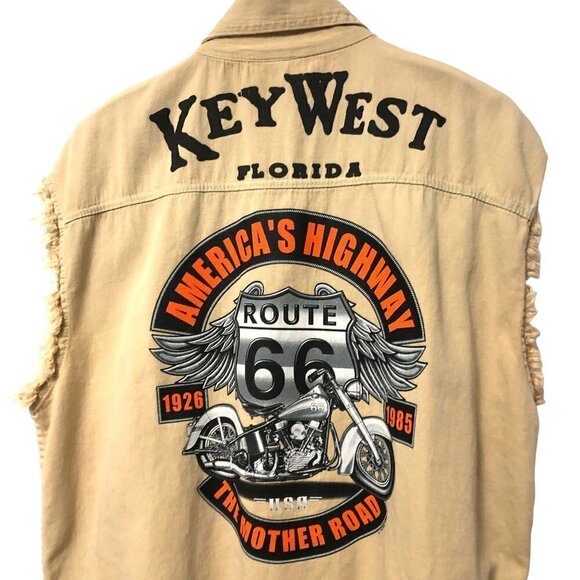 Biker Wear Other - Biker Wear Vest Sz XL Route 66 America's Highway The Mother Road Key West FL